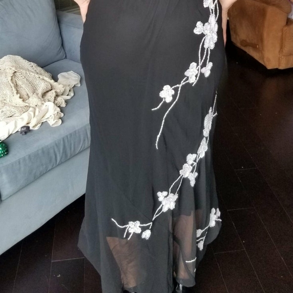 Vintage Black Bias Cut Marina Bresler Dress - Picture 5 of 10